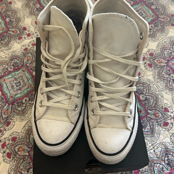 Platform White Converse Size: 5.5 - Picture 4 of 5